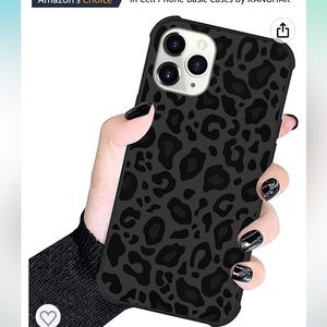 IPhone 11 Pro Max Black Leopard Print Case
